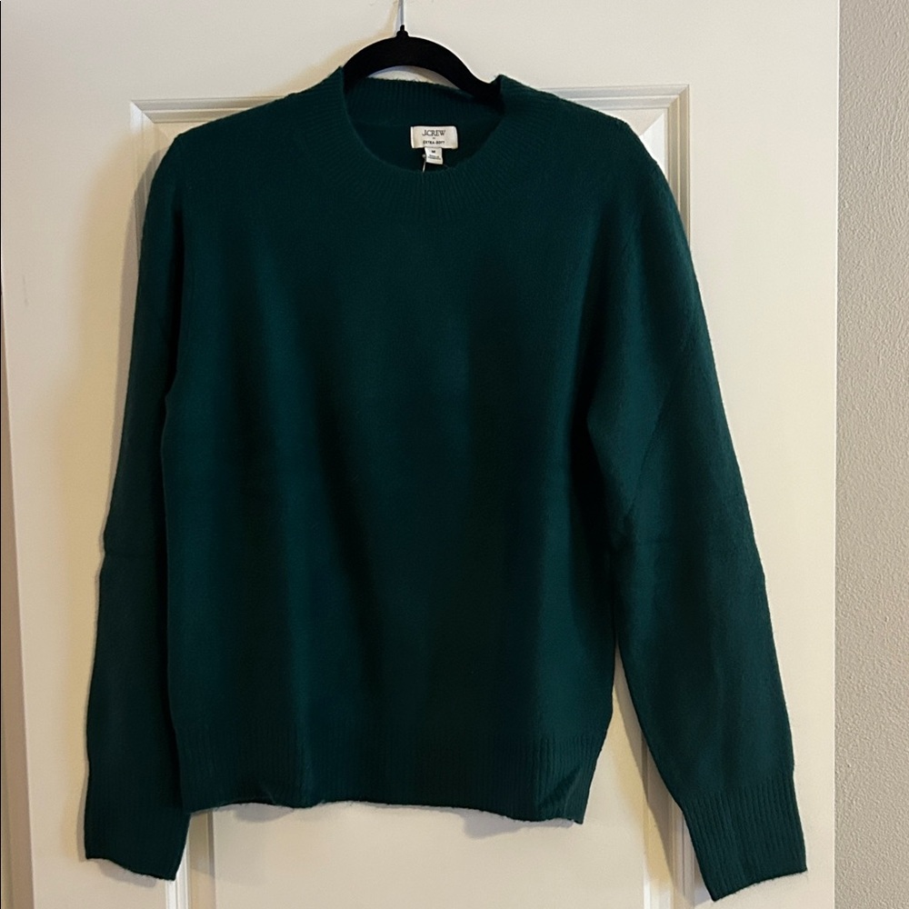J. Crew Womens Academic Green Crewneck Sweater